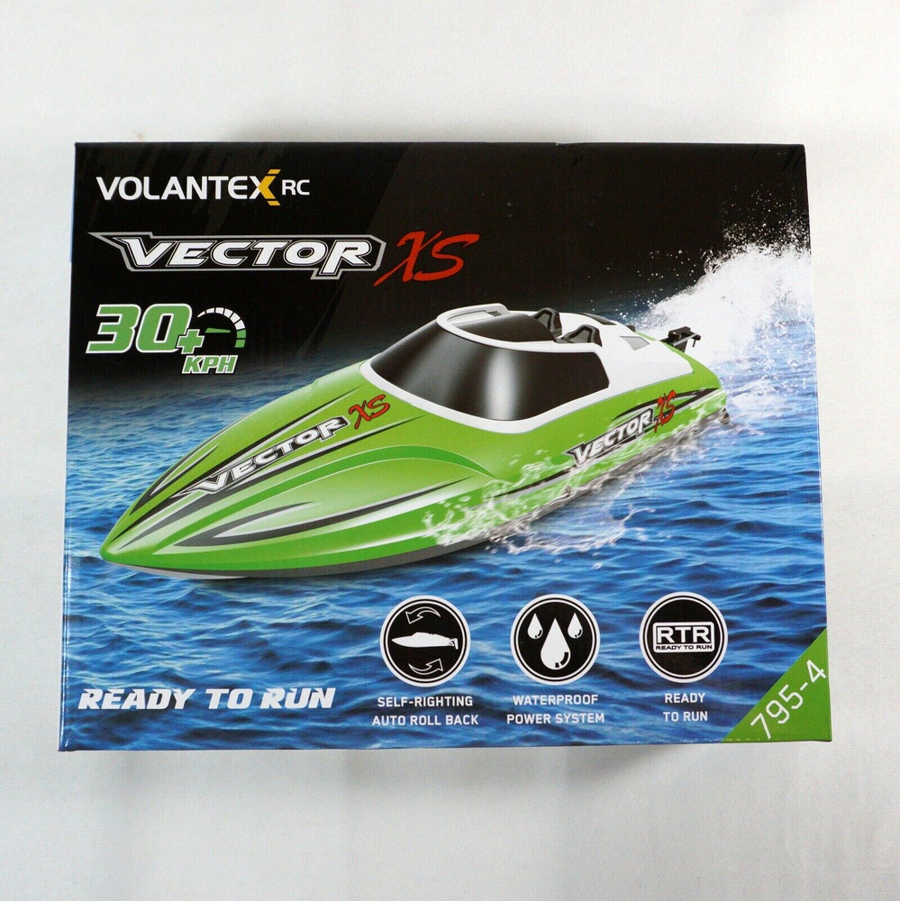 Volantex RC Vector XS Remote Control Racing Boat 795-4 Self-Righting (Green)