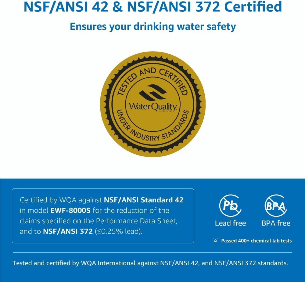 AQUA CREST Under Sink Water Filter, 3US-PF01, Replacement for 3US-MAX-F01H