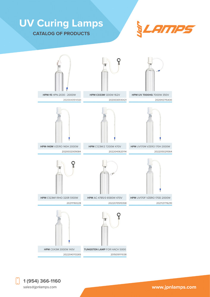 CURING LAMP - HPM - C123M/2 - 7.200W - 390mm