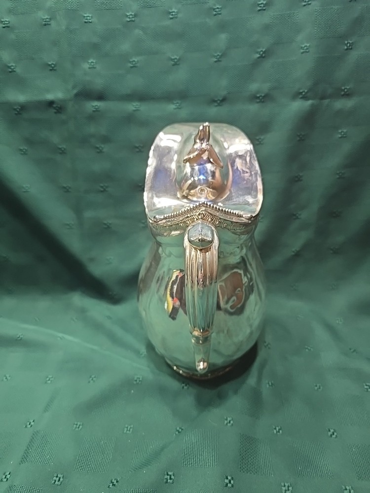 Antique Heavy Silverplate Water Pitcher