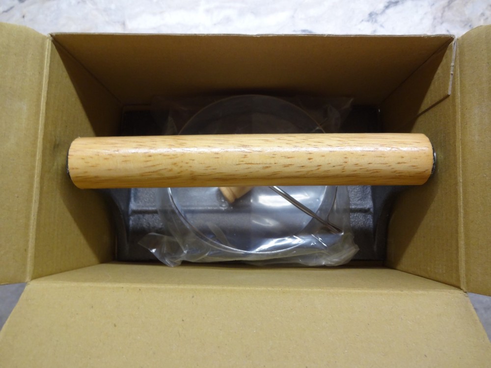 Cast Iron Bacon/Grill Press Egg/Pancake Ring Set & Batter Pitcher