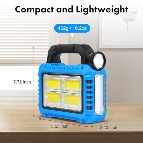 Solar Lantern, LED Flashlight for Power Outages, Portable Camping 4 Pack