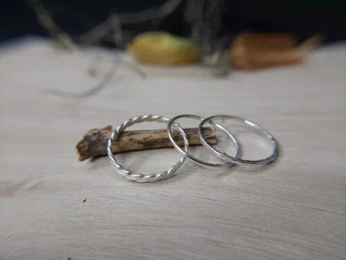 Set Of Statement Ring Solid 925 Sterling Silver Band Ring Handmade Ring All Size