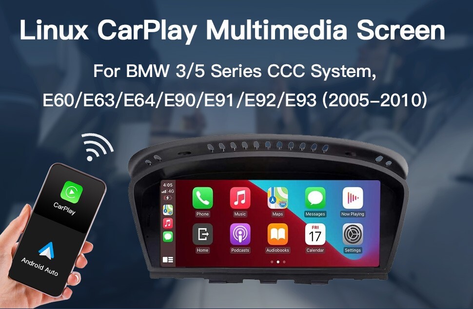 Android Auto/Wireless CarPlay For BMW 3/5er E60 E61 E62 E63 E64 E90 E91 E92 E93