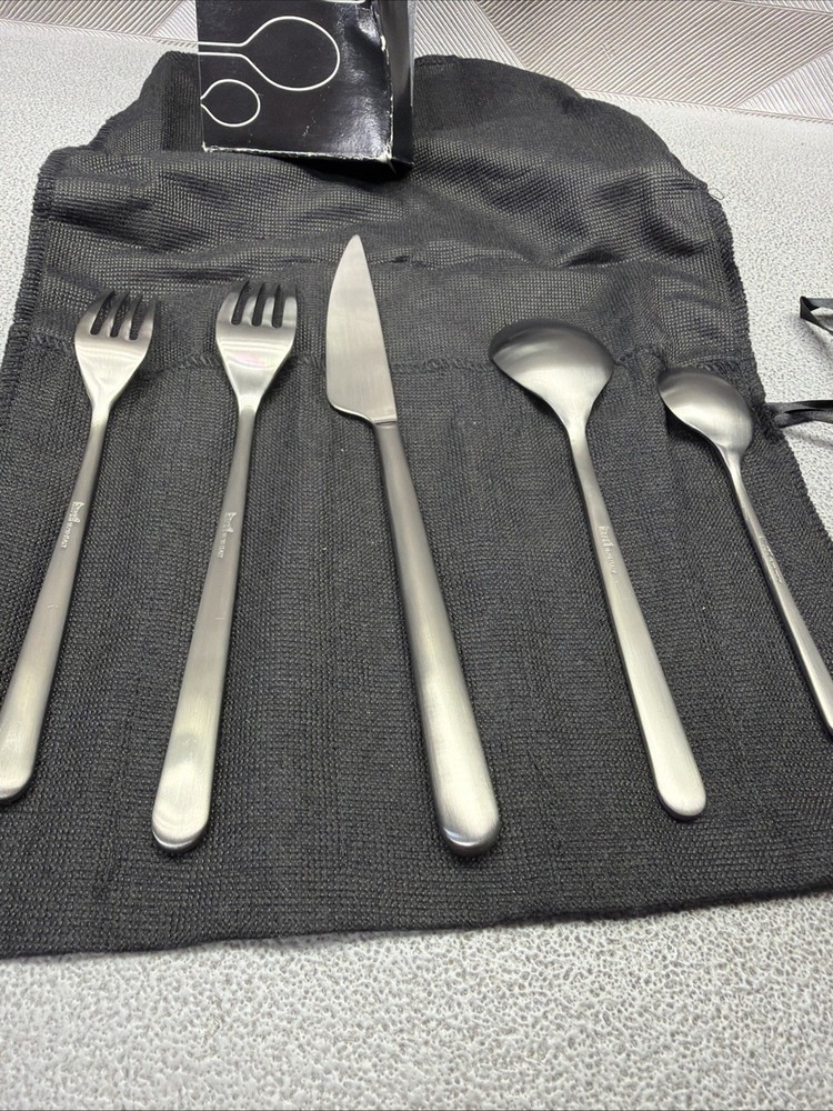 Mepra Oro Nero Ice 5-Pieces Flatware Set ( NEW OTHER )