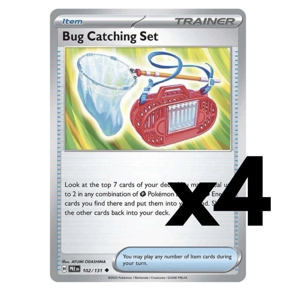 4x Bug Catching Set Playset Pokemon TCG Prismatic Evolutions