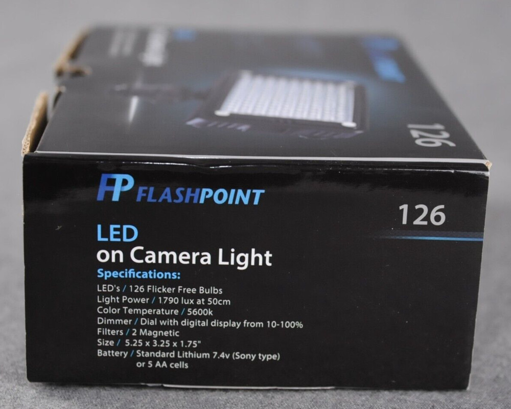 Flashpoint 126 LED on Camera Light Powerful & Compact Illumination