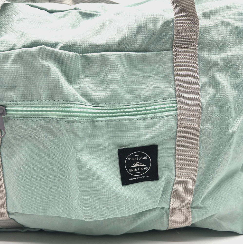Wind Blows River Flows Teal Foldable Multi-use Travel Duffle Bag Carry On