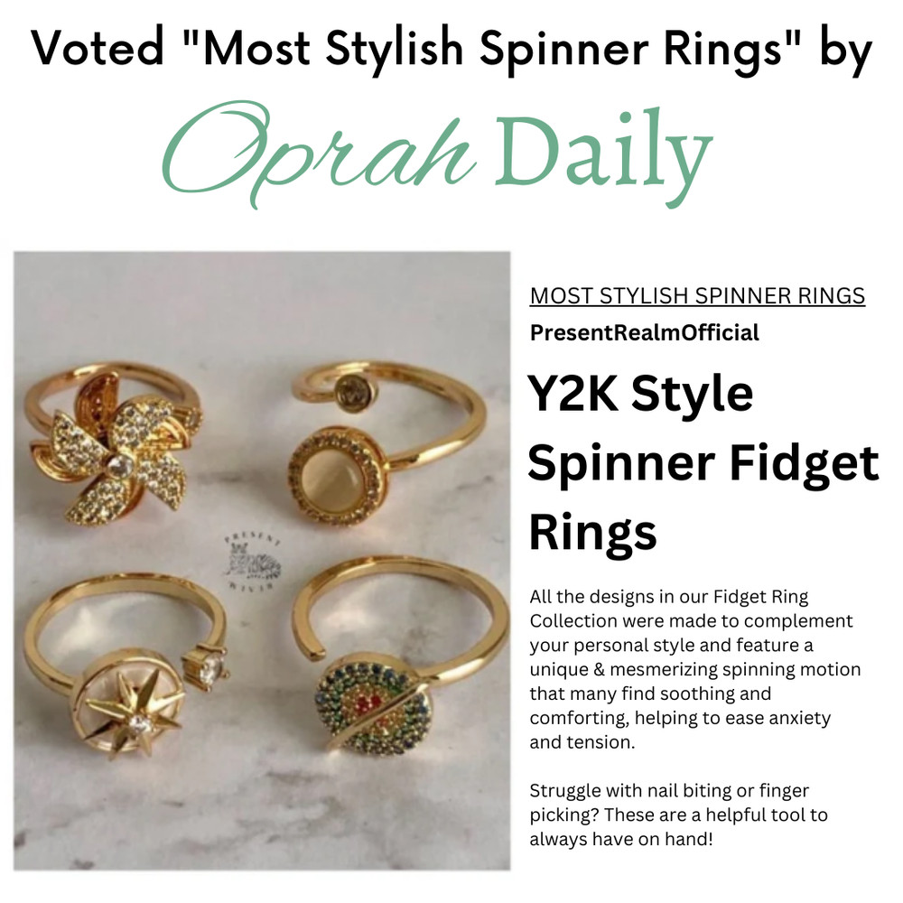 Fidget Ring Women, Spinner Ring, ADHD Ring - Northstar