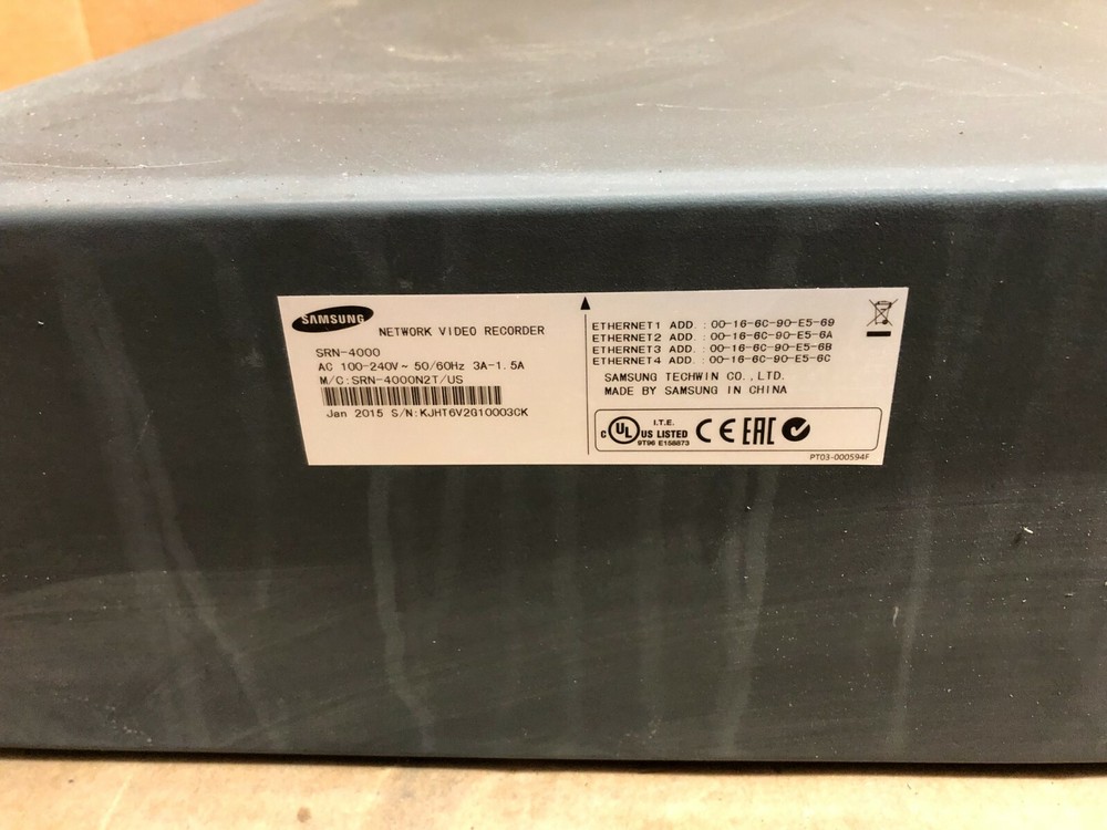 Samsung SRN-4000- 64-Channel Network Video Recorder