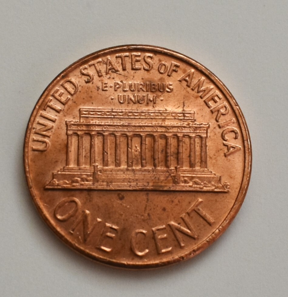 1968 Penny Error No Mint Mark P Red High Mint State Rim Collar DD Errors