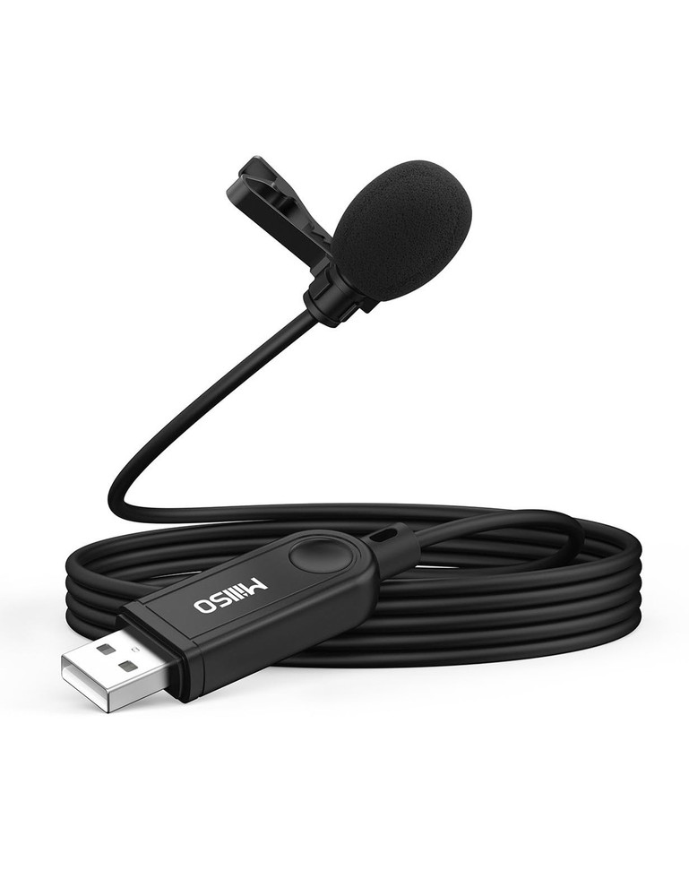 USB PC Microphone Plug & Play Omnidirectional External Lavalier Mini USB Micr...