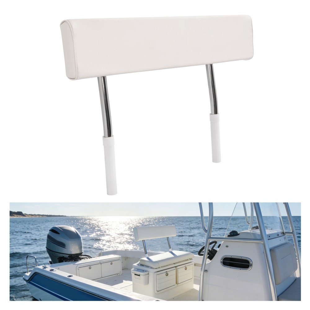 For Universal Leaning Post Backrest with Folding Arms Removable White+Silvery