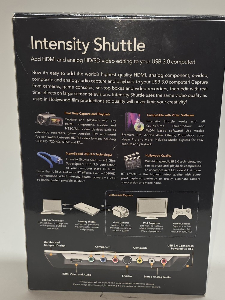 Video Transfer Device Intensity Shuttle Digital Converter USB 3.0
