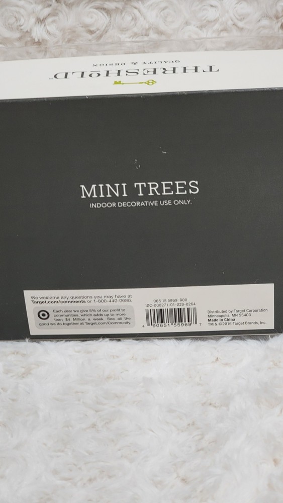 Threshold Mini Trees White 3 Pack NEW