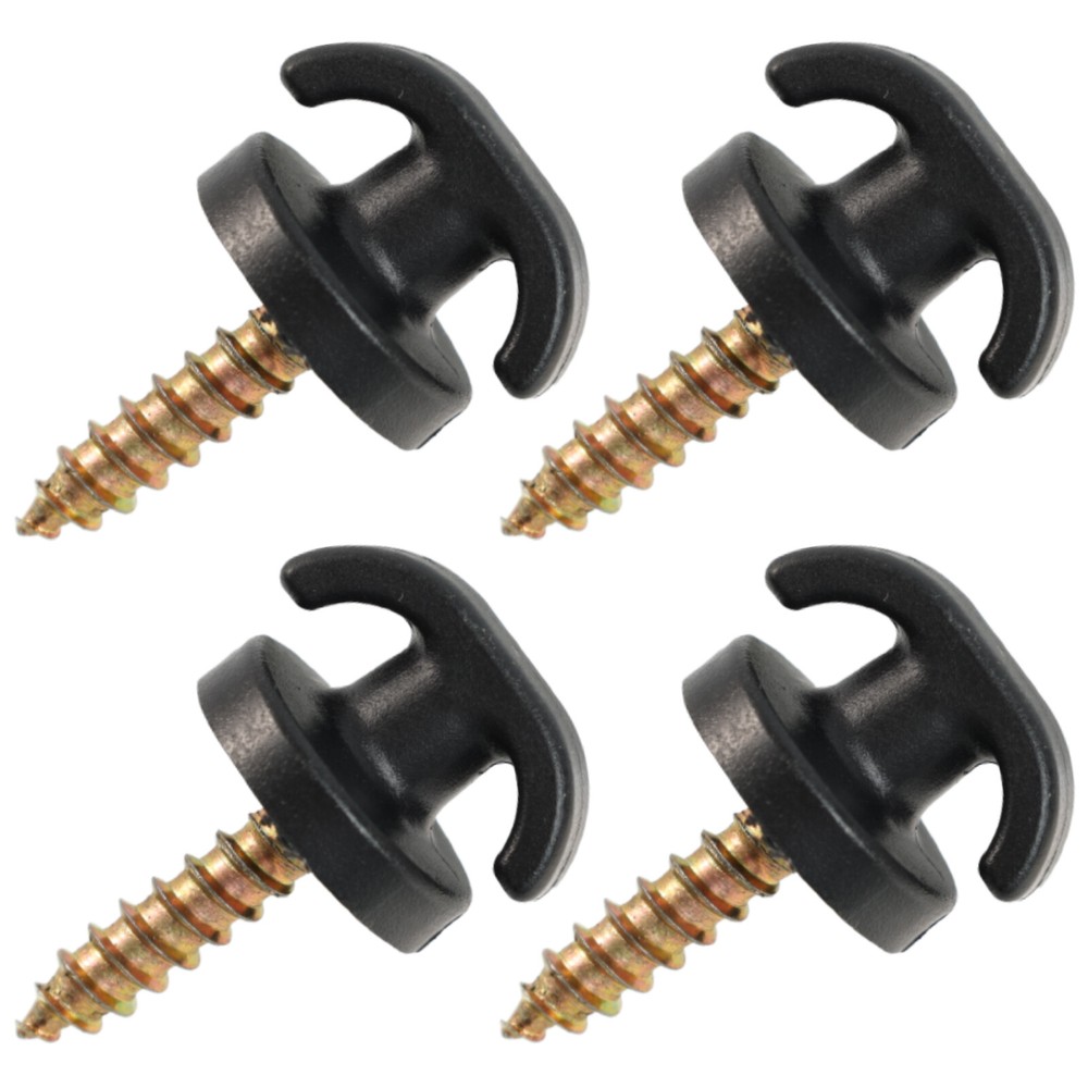 4PCS Rear Trunk Boot Net Cargo Envelope Net Clips Ring Screws Tie Down Hook Loop