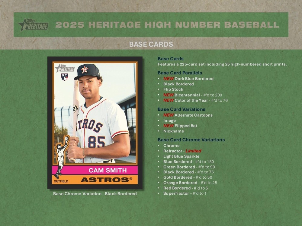 2025 TOPPS HERITAGE HIGH NUMBER HOBBY BOX