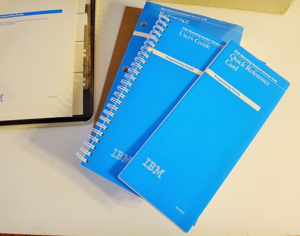 Vintage IBM DOS Disk Operating System 3.30 Software Diskettes Box Binder Manuals