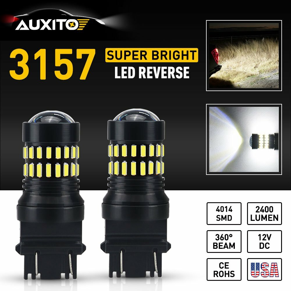 3157 3047 Tail Reverse Back up Light LED Bulb White For GMC 1500 2500 2003-2013