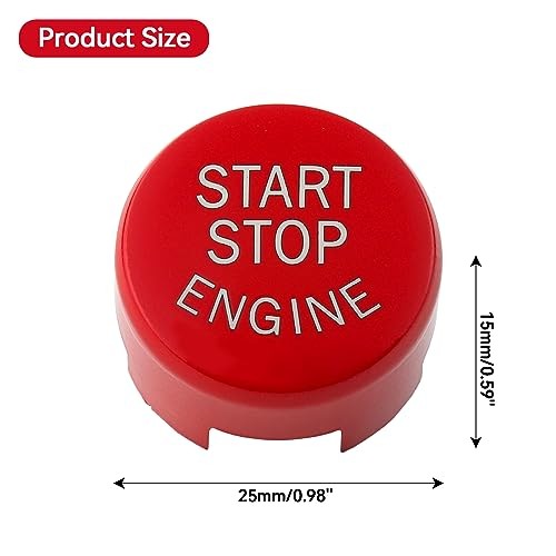Red Engine Start Stop Switch Push Button Replace Cover for BMW 1 2 3 4 5 6 7