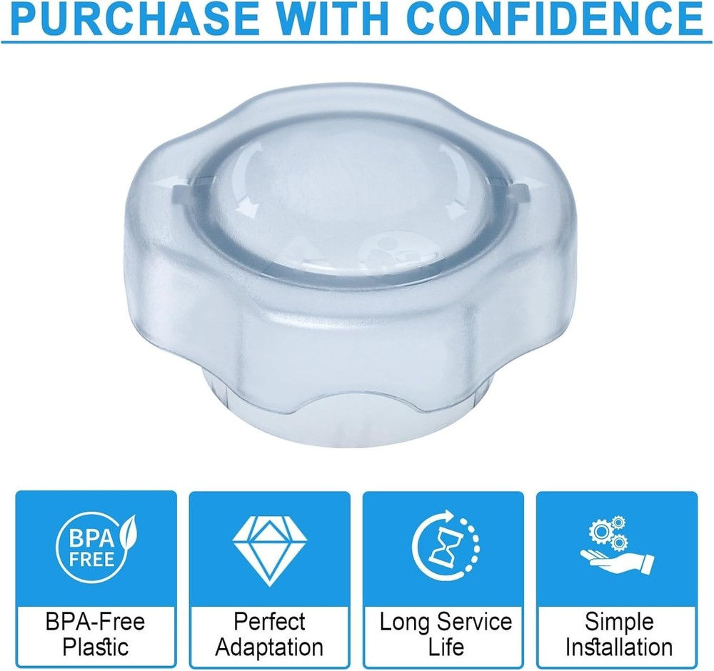 2-Pack Lid Plug Replacement for 64oz Low Profile Mixer Containers