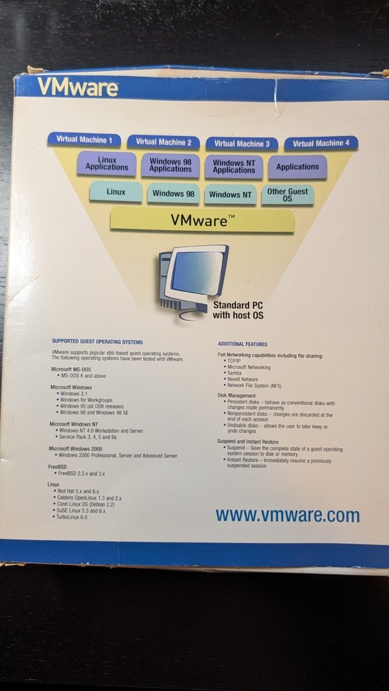 VMware 2.0 for Windows NT and 2000