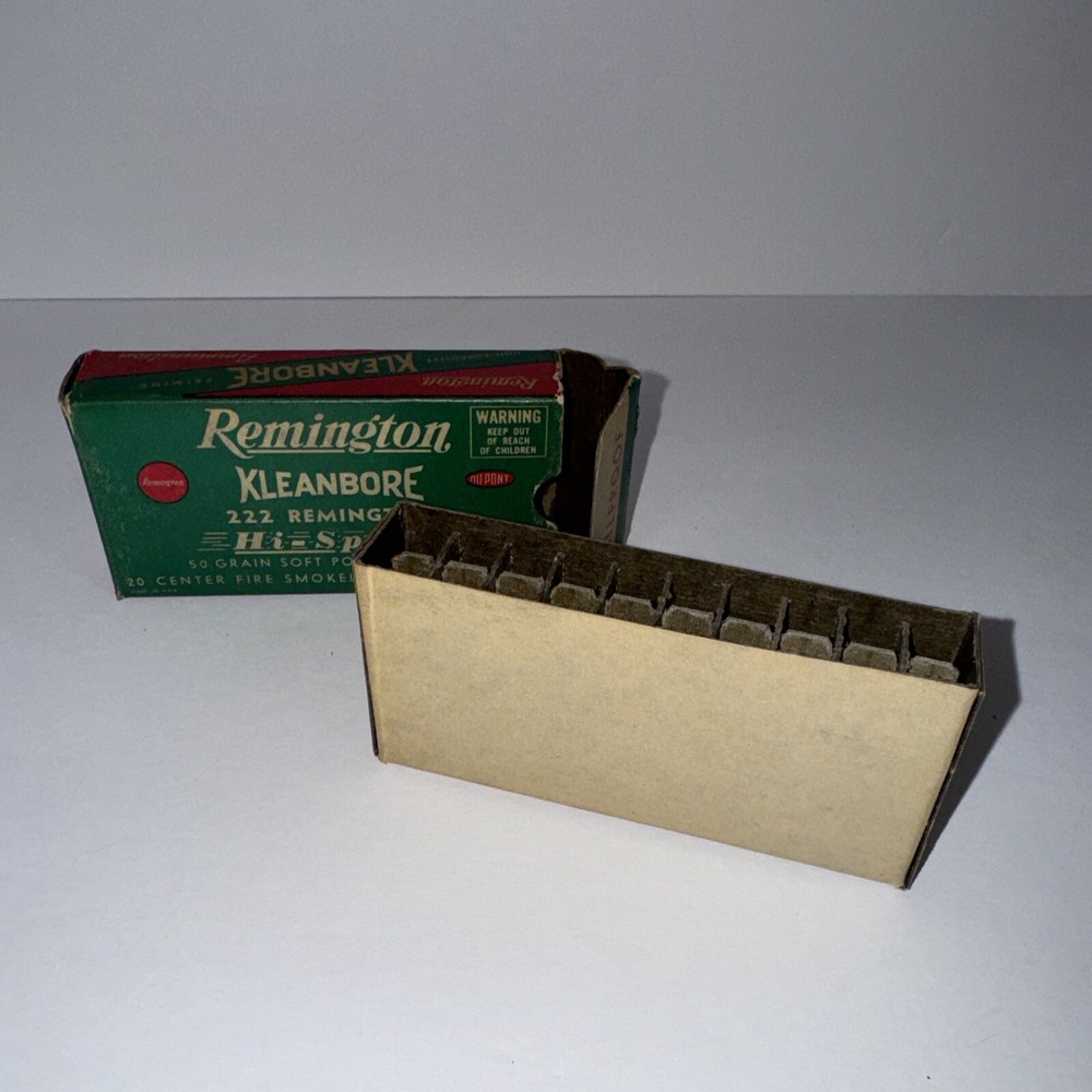 Empty Ammo box Remington Kleanbore 222 Remington