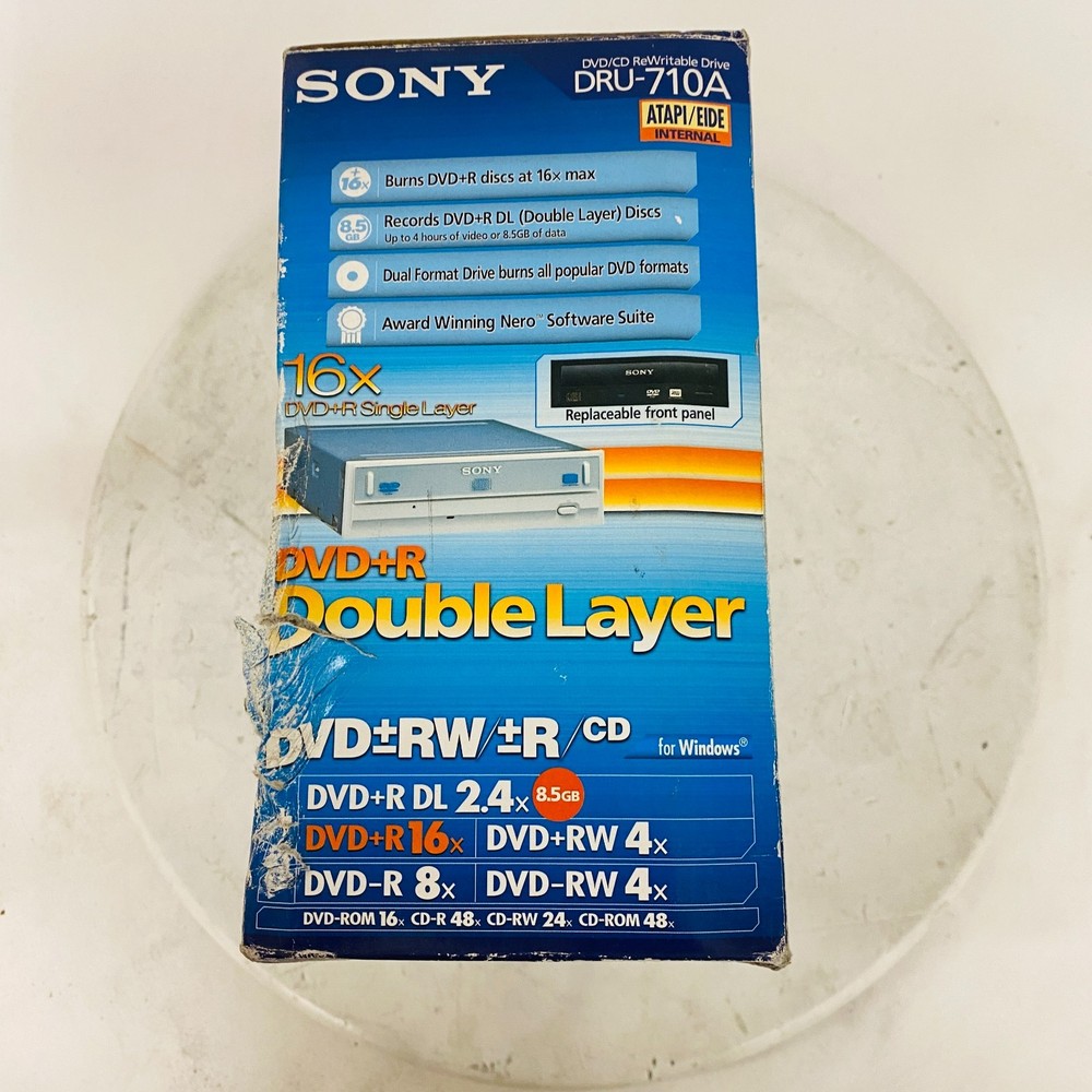 Sony DRU-710A Internal DVD/CD-RW Double Layer IDE ATAPI Drive Black Bezel - New