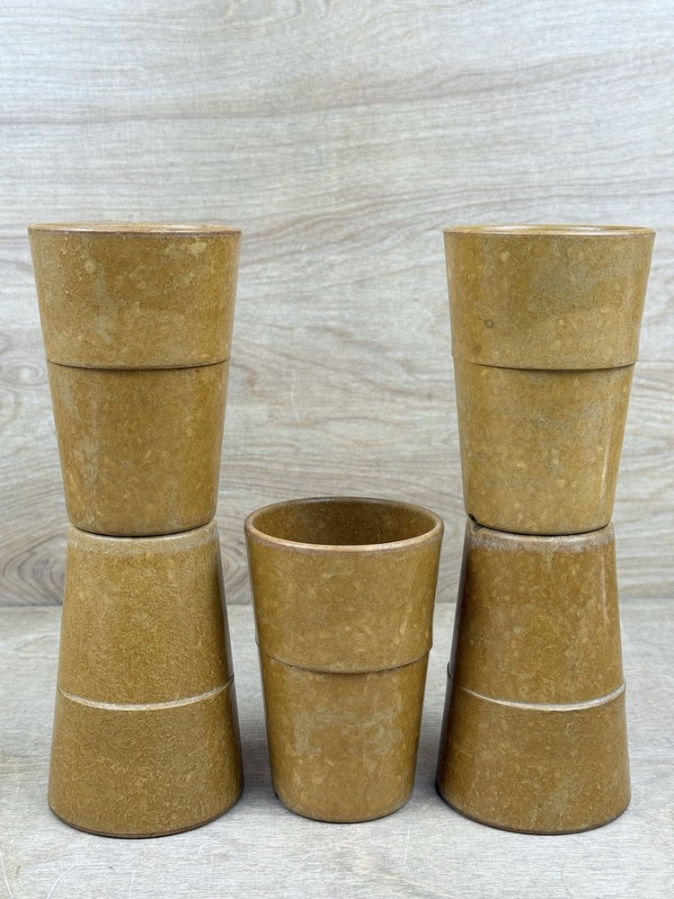 Lot 5 Vintage 1960s US Army Mess Hall Cups Melmac Melamine Stackable Durable