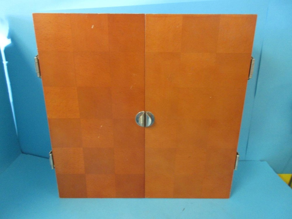 Michael Graves Design Dashboard Set Checkerboard Cabinet Wood Cherry Stained