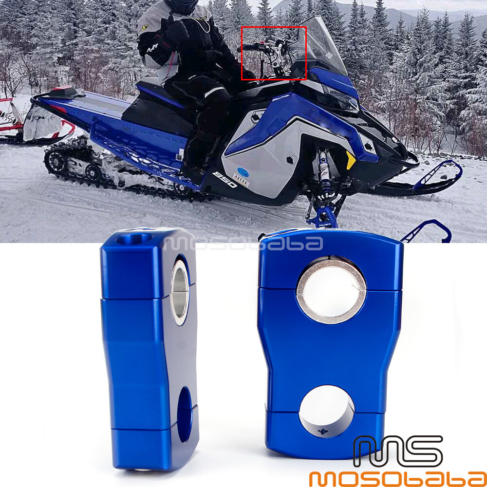 For Polaris Matryx New Adjustable Snowmobile Pivoting Handlebar Riser 2'' Blue