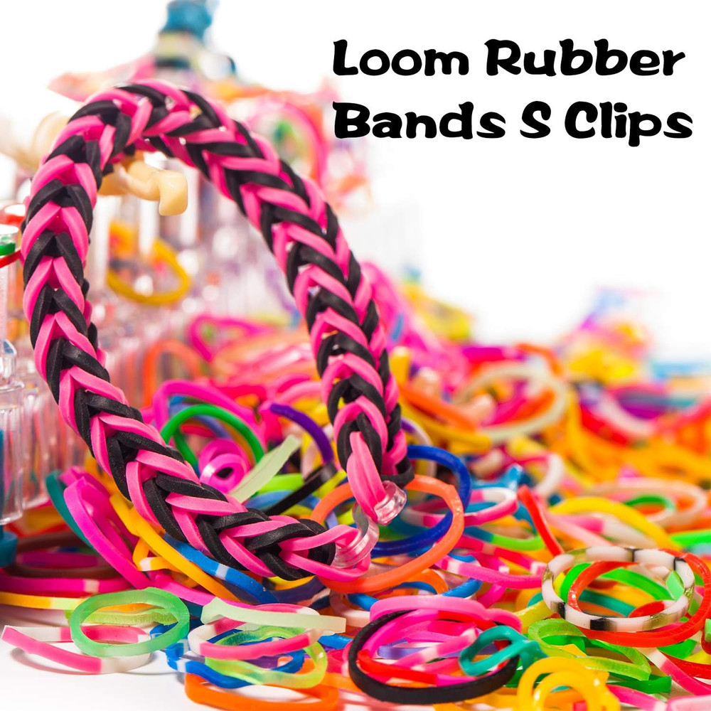 2000 Pcs Loom Rubber Bands S Clips Plastic Band Clips Connectors Refills Kit Cli
