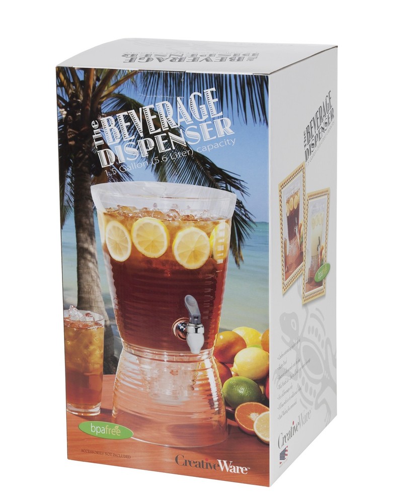 CreativeWare 1.5-Gallon Bark Beverage Dispenser