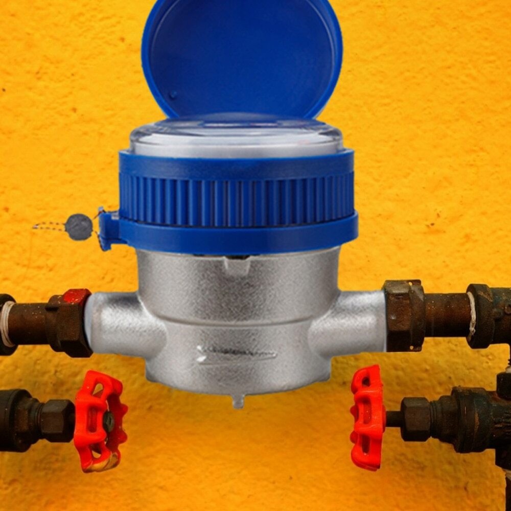 Cold Smart Water Meter Rotary Wing E-Type Digital Display Pointer Counter Tool