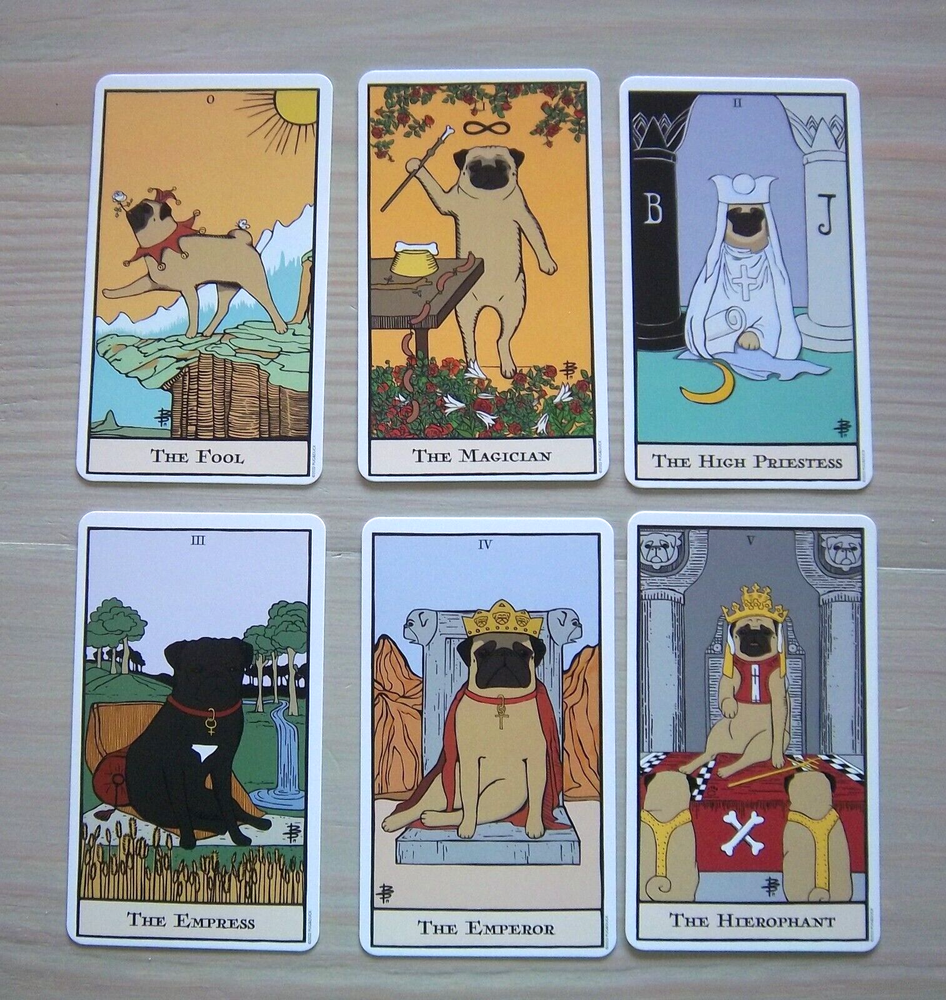 Pug Tarot Deck w/ Guidebook [English Version] - Indie / New / Sealed