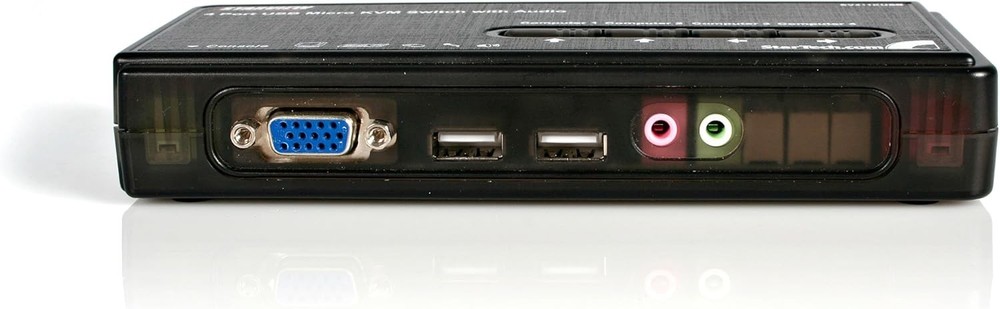 ✨StarTech.com 4 Port USB KVM Switch Kit with Cables and Audio Black
