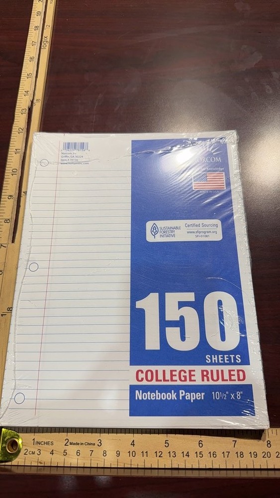 Norcom College Ruled Notebook Paper 150 Sheets