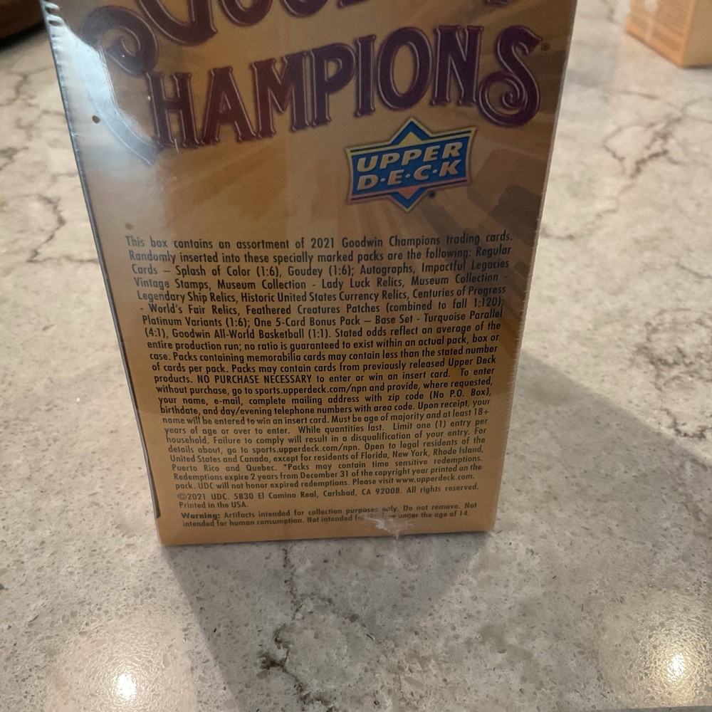 2021 UPPER DECK GOODWIN CHAMPIONS Factory Sealed Blaster Box -