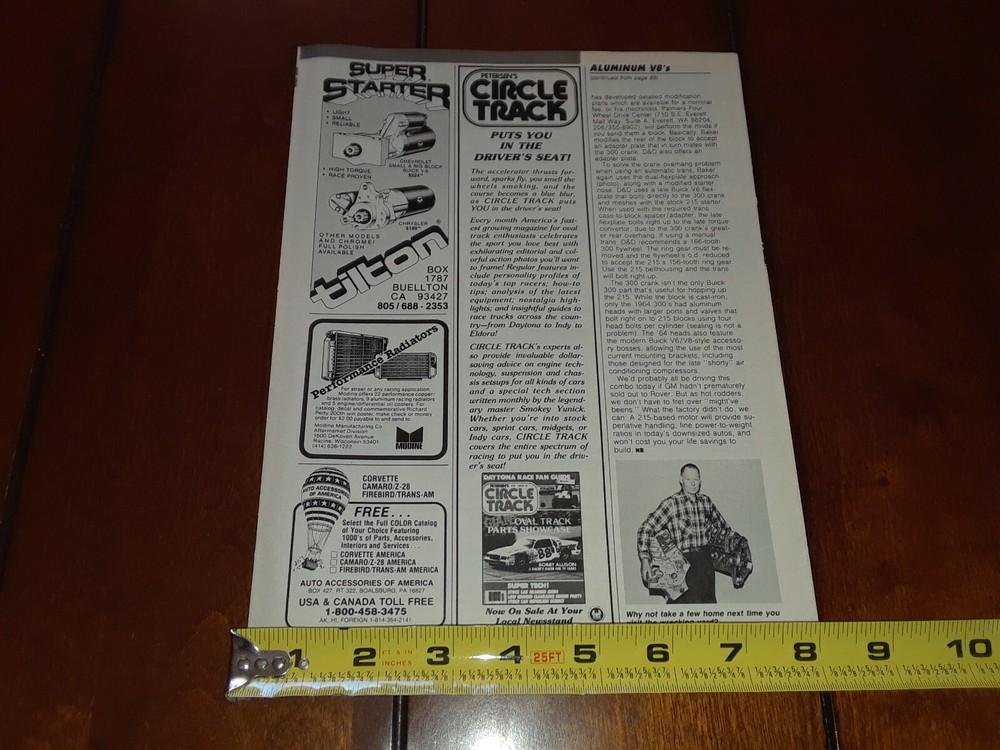 OLDSMOBILE / BUICK 215 ALUMINUM ENGINE ORIGINAL 1985 ARTICLE