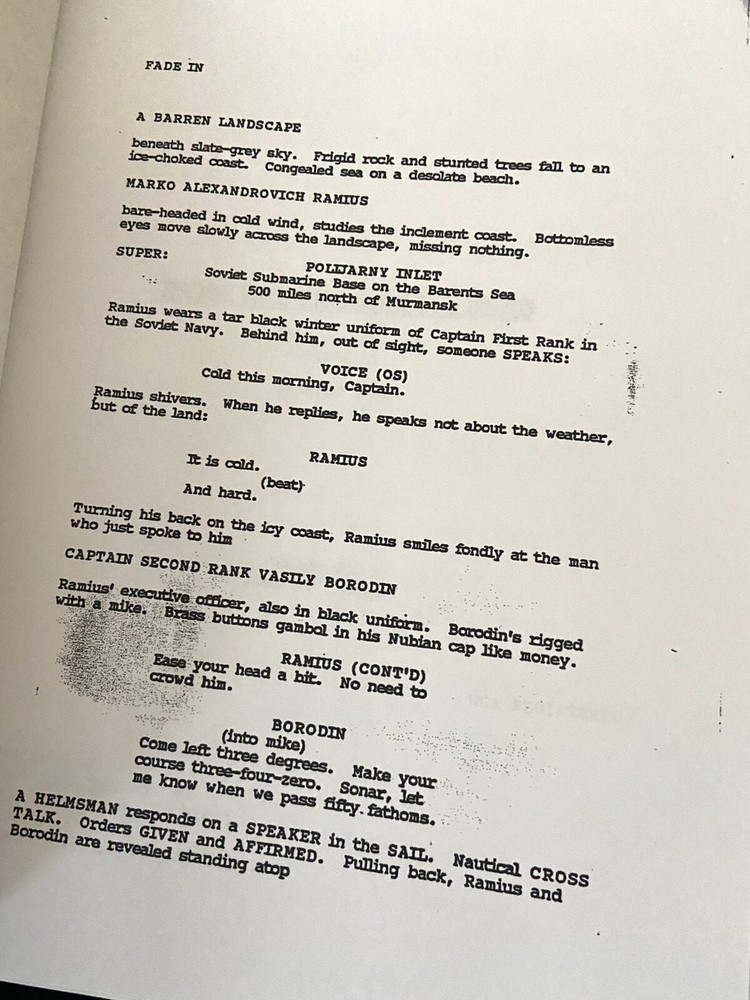 Paramount™ JACK RYAN TRILOGY Film Adaptation TOM CLANCY Movie Script Collection
