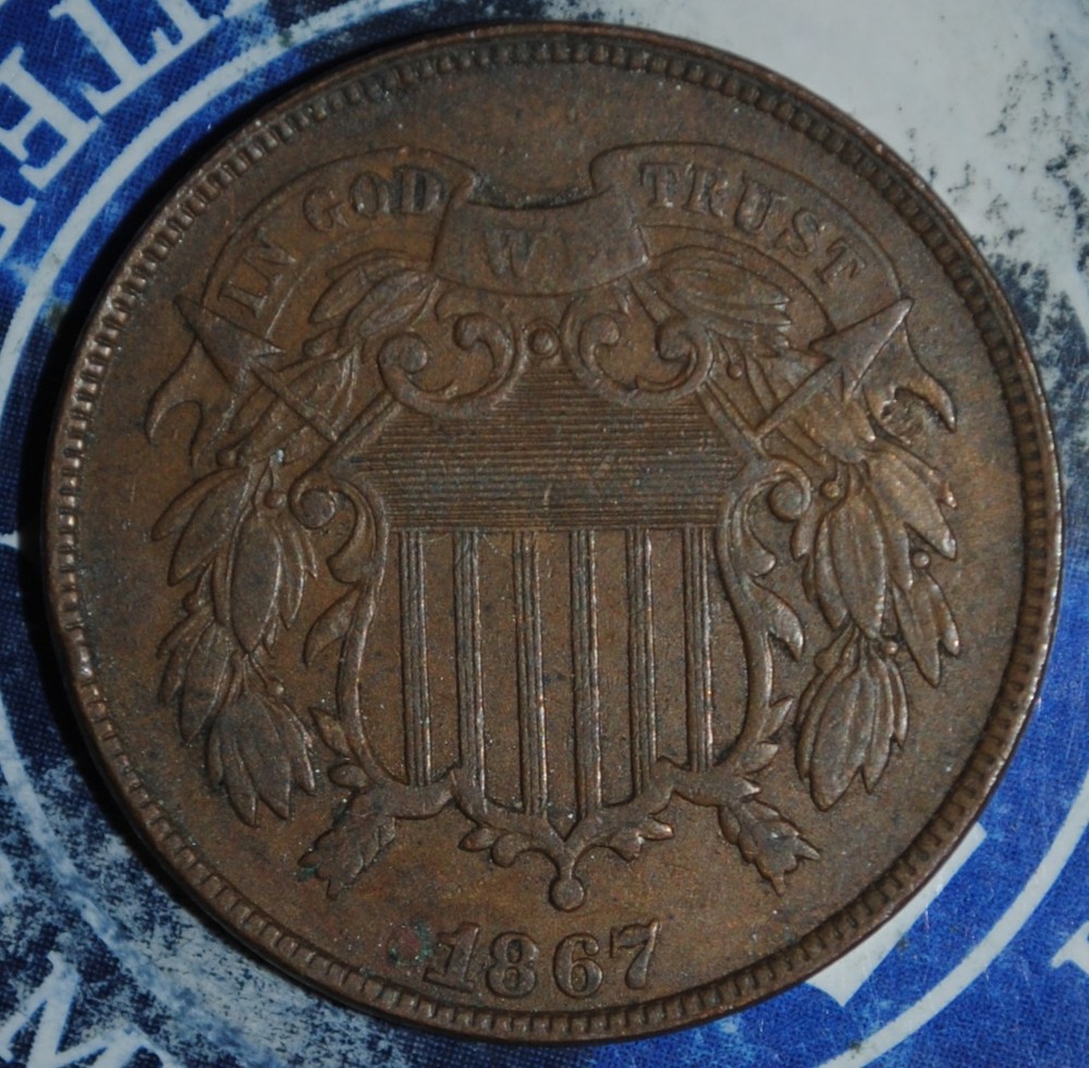 1867 Two Cent Piece {{{Y572