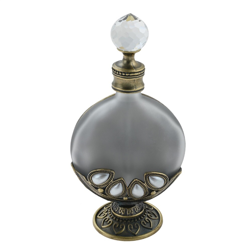 30ml Crystal Vintage Pearl Perfume Bottle Empty Refillable Container Decor Gift