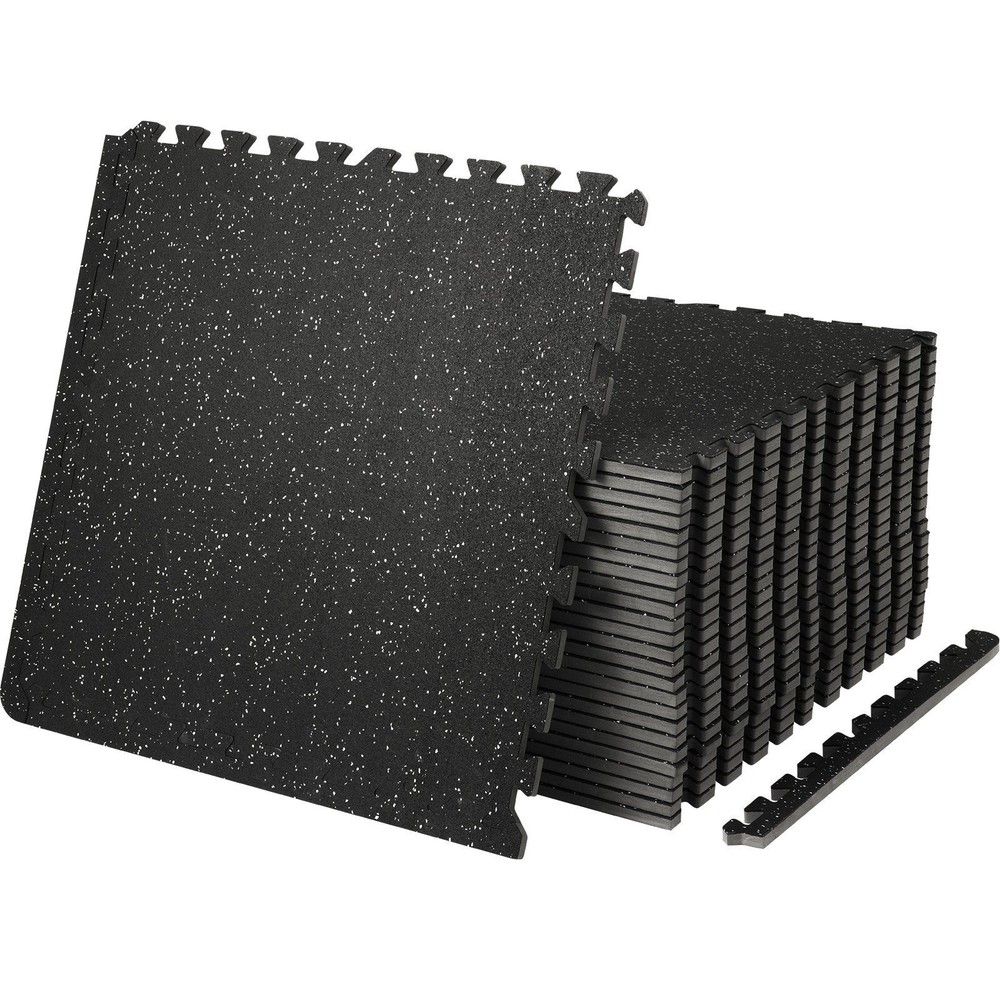 Heavy-duty 1/2in Exercise Floor Mat 25PCS 100sq ft Coverage