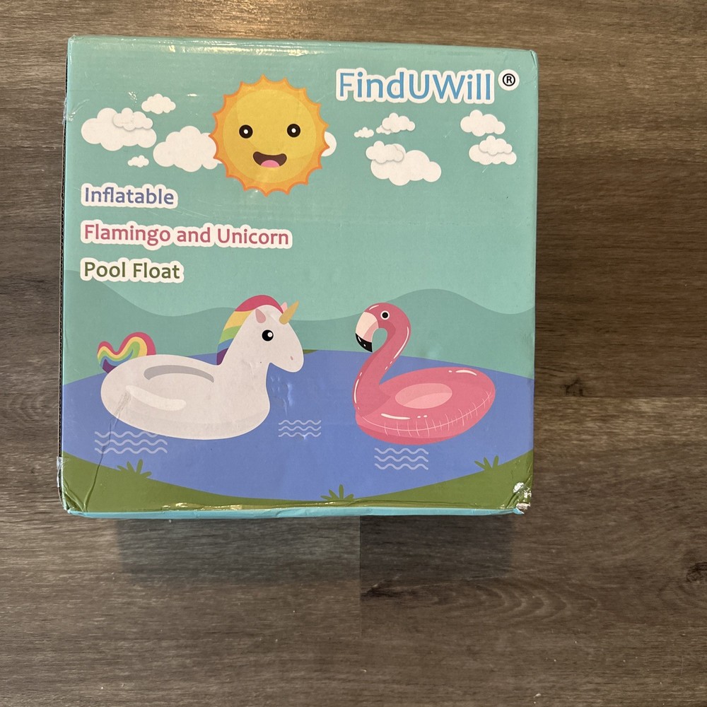 Inflatable Large 57'' Unicorn Pool Float and 46'' Flamingo Pool Floaties