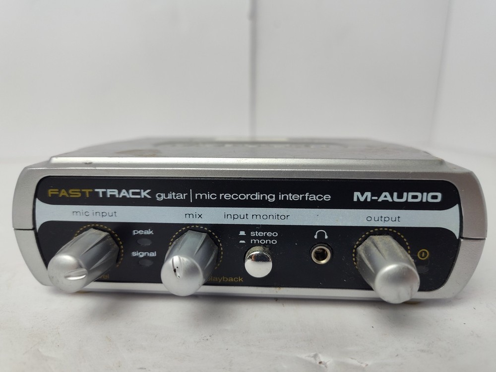 M-Audio Fast Track Guitar Mic Recording USB Digital Audio Interface UNTESTED