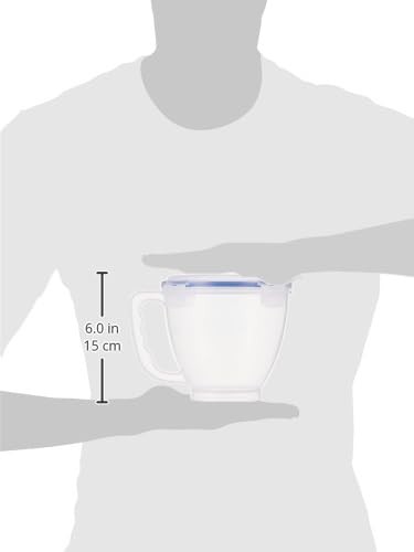 LOCK & SPECIAL Measuring Bowl with Handle 1 L (Pack of 1), Clear