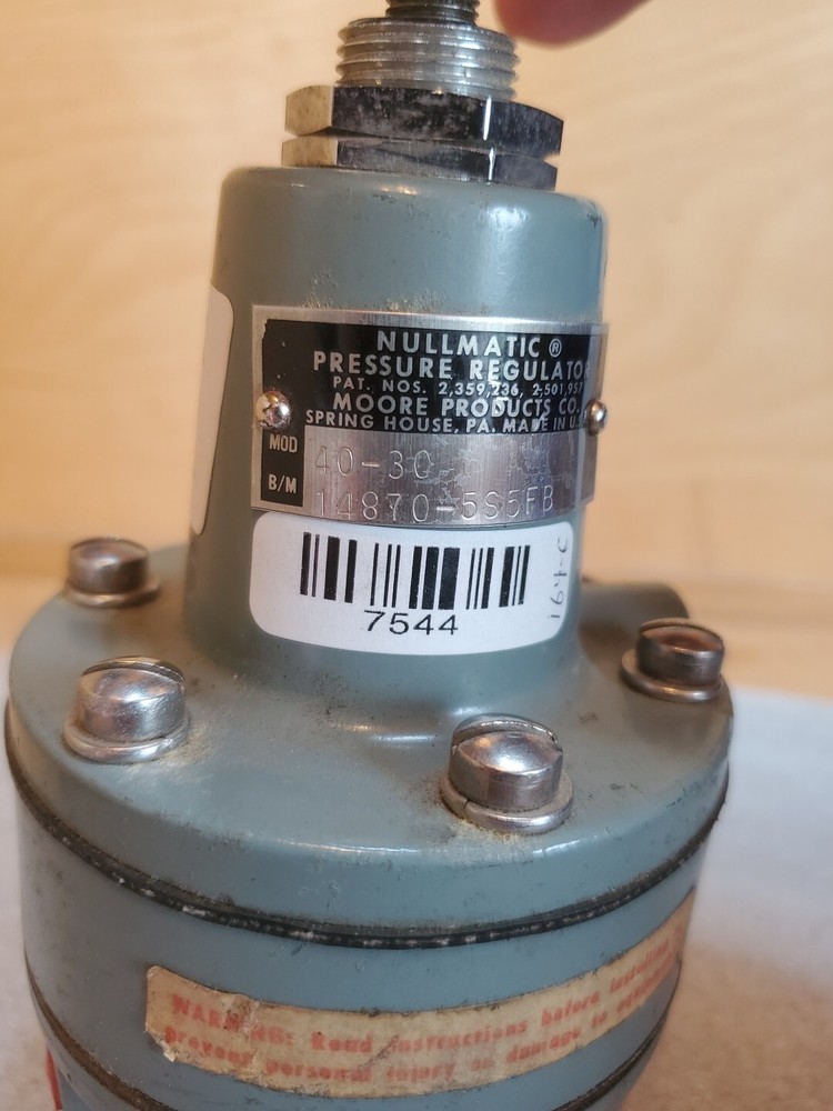 NUllMATIC 40-30 Pressure Regulator NEW Broken Knob