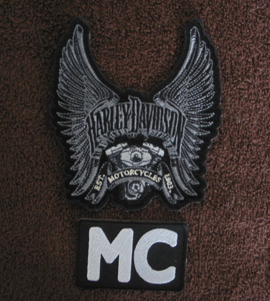 Harley Davidson  EMB Engine Wings  Patch / Emblem Plus -