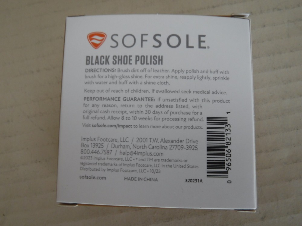 Sofsole Shoe Polish, Black, 1.5-Ounce