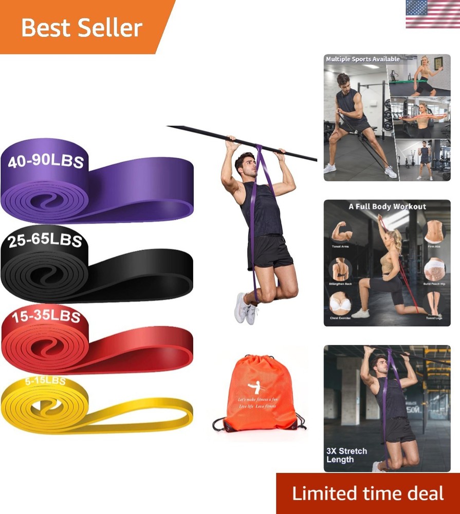 Adjustable Resistance Bands for Pull Ups (81.9 in) - Improve Strength Anywhere!